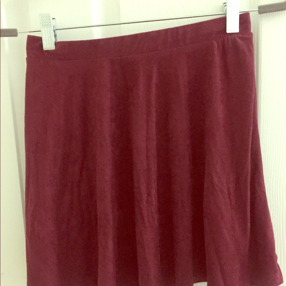 LA Heart Burgundy Skater Skirt